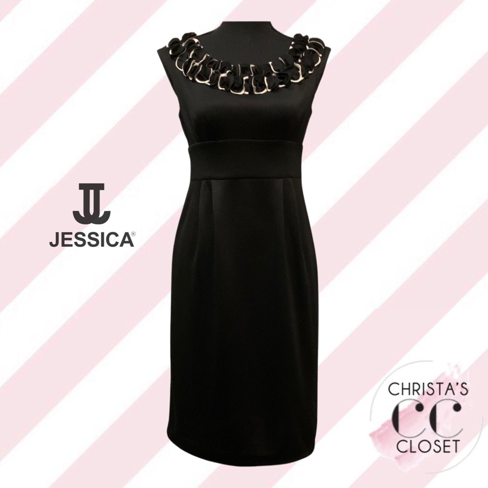 Jessica Black Sleeveless Sheath Dress